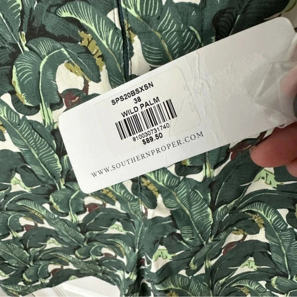 Southern Proper W38 wild‎ palm print flat front shorts - Picture 5 of 5